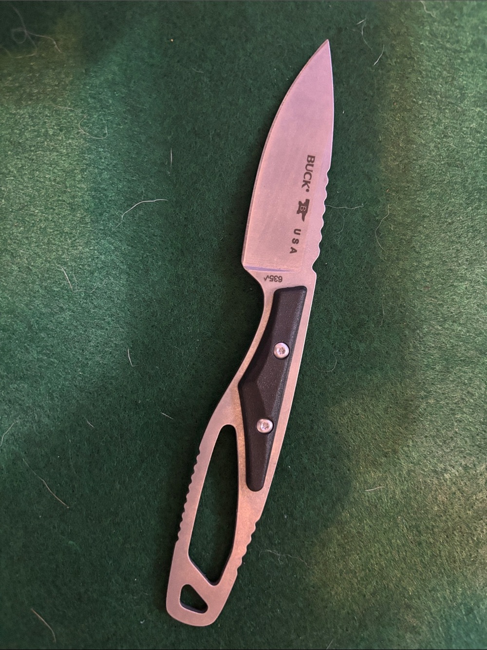 USA Stainless Steel Fixed Blade Knife in Silver